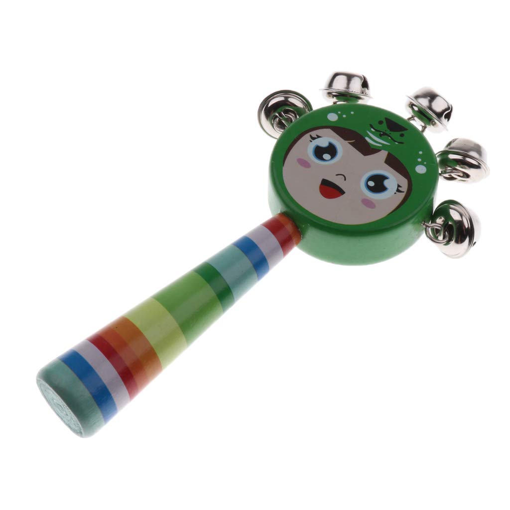 Cute Ring Percussion Wooden Educational Baby Rattle Musical Instrument Hand Bell