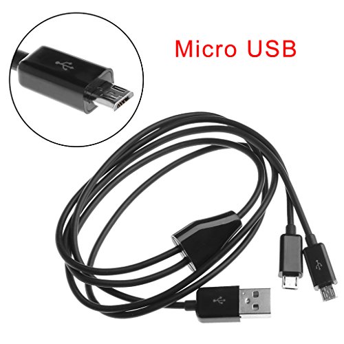 Itlovely Portable USB 2.0 Type A Male to Dual Micro USB Male Splitter Y Charging Data Cable - Thumbnail 2