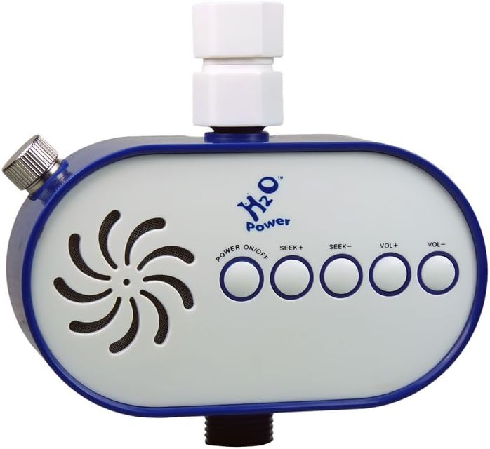 H2O H2O100 Power Water Pressure Powered Shower Radio BigaMart