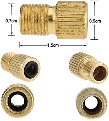 3Pcs Brass Presta to Schrader Adaptor Valve Bicycle Bike Pump