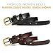 Set of 2 Women's Adjustable Skinny Genuine Leather Casual Belts for Women By HBY