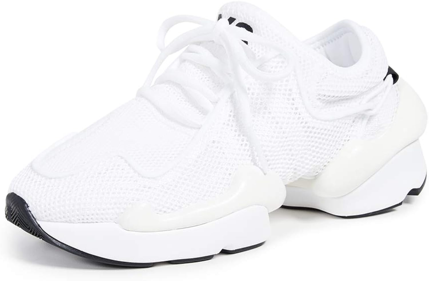 Amazon.com | adidas Y-3 Women's Y-3 Ren Sneakers, White/White/Core Black, 7.5 M UK | Fashion 