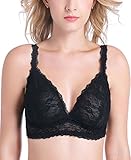 InsBuy Women's Racerback Lace Bralette for Big Breast