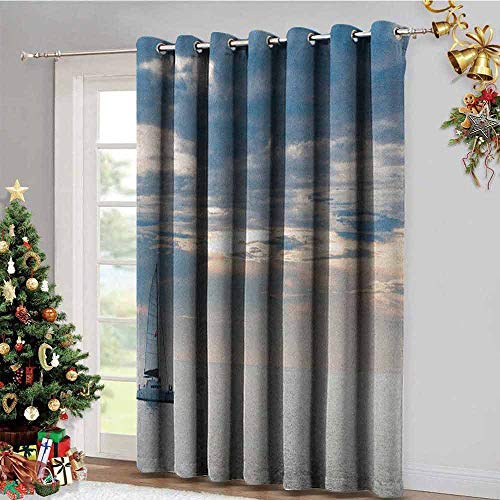Nautical Fabric Gromets Curtain Drapes For Babys Room Sailing