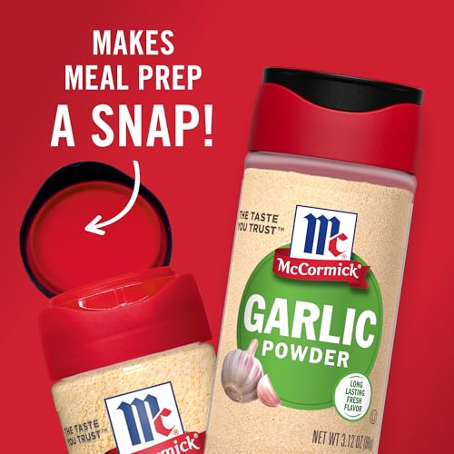 MCCORMICK GARLIC POWDER, NON GMO, MADE FROM FRESH, WHOLE GARLIC CLOVES, FOR BRINGING CONSISTENT FLAVOR TO MEALS & RECIPES, 3.12 OZ