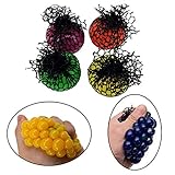 POPLAY Mesh Squishy Ball/Vent Toys/Slime Stress Ball/Anti Stress Toys,Grape Ball,4 PCS