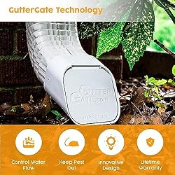 GutterGate 3"x4" Type-A White Gutter Downspout