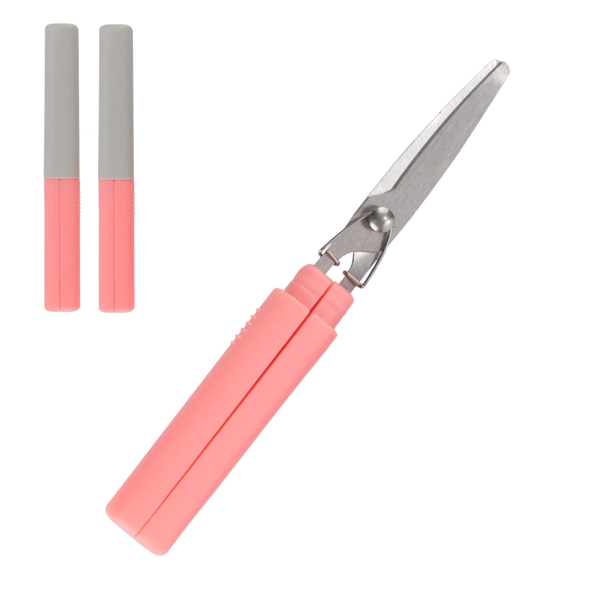 Mini Pen Portable Travel Scissors - Pink - 2 Pairs