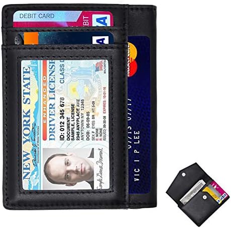 Men's Wallet Minimalist, Zonlicat RFID Leather Wallet Slim Card Holder for Men