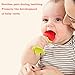Baby Teething Toys - Natural Organic Freezer Safe Teether Set with Pacifier Clip for 3 to 12 Months Babies, Soft Silicone Fruit Teethers Toys, Infant and Toddler(5 Pack）
