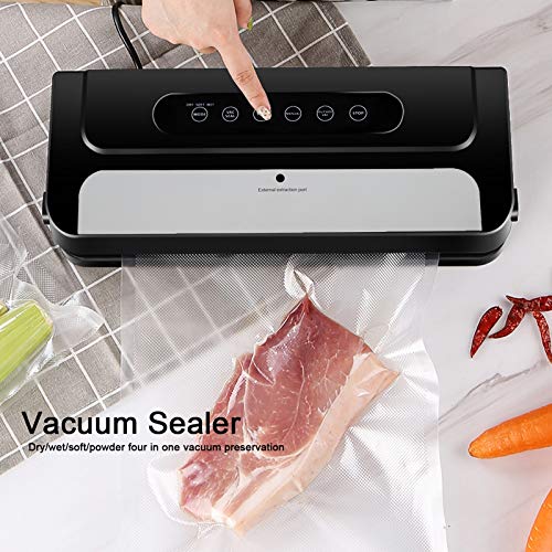 Lebensmittel-Vakuumierer, Touch-Control-Vakuumierer, Verbesserter Haushalt Schwarz Trocken & Feucht Elektrisch für die… – Bild 8