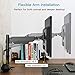 HUANUO Monitor Mount Stand – Single Arm Gas Spring Monitor Desk Mount Height Adjustable VESA Bracket for 17 to 32 Inch Computer Screen – Holds up to 17.6lbs with C Clamp Bolt-Through Grommet Basethumb 3
