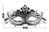 Coddsmz Couple Masquerade Metal Masks Venetian Halloween Costume Mask Mardi Gras Mask (Black+Black-Sliver)