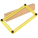 Angle-izer Template Tool, Couslash Multi-Angle Measuring Ruler,Angle Ruler Measures All Angles and Forms Angle Measurement Tool for Handymen Builders Craftsmen