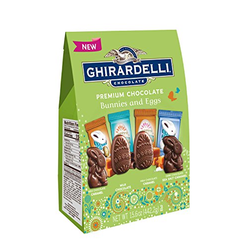Ghirardelli Spring Milk and Caramel Egg and Bunny Shapes Bag, 15.6 Ounce