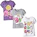 Shopkins Big Girls' Multi-Pack Tees, 3 Pack White/Violet/Heather, M(7/8)