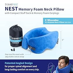 TRAVELREST Nest Memory Foam Travel Pillow/Neck