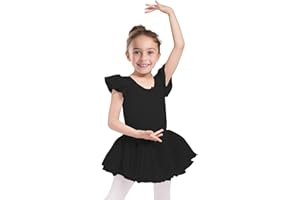Dancina Girls Skirted Leotard Tutu Ballet Dance Dress Cotton Front Lined