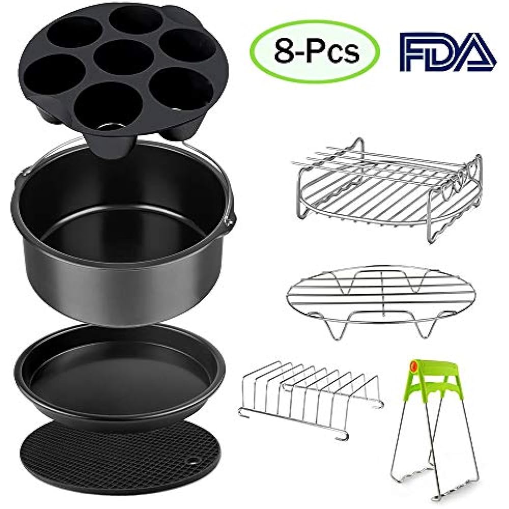 Air Fryers Fryer Accessories Set For 3.7, 5.3, 5.5, 5.8 QT,8 Pieces