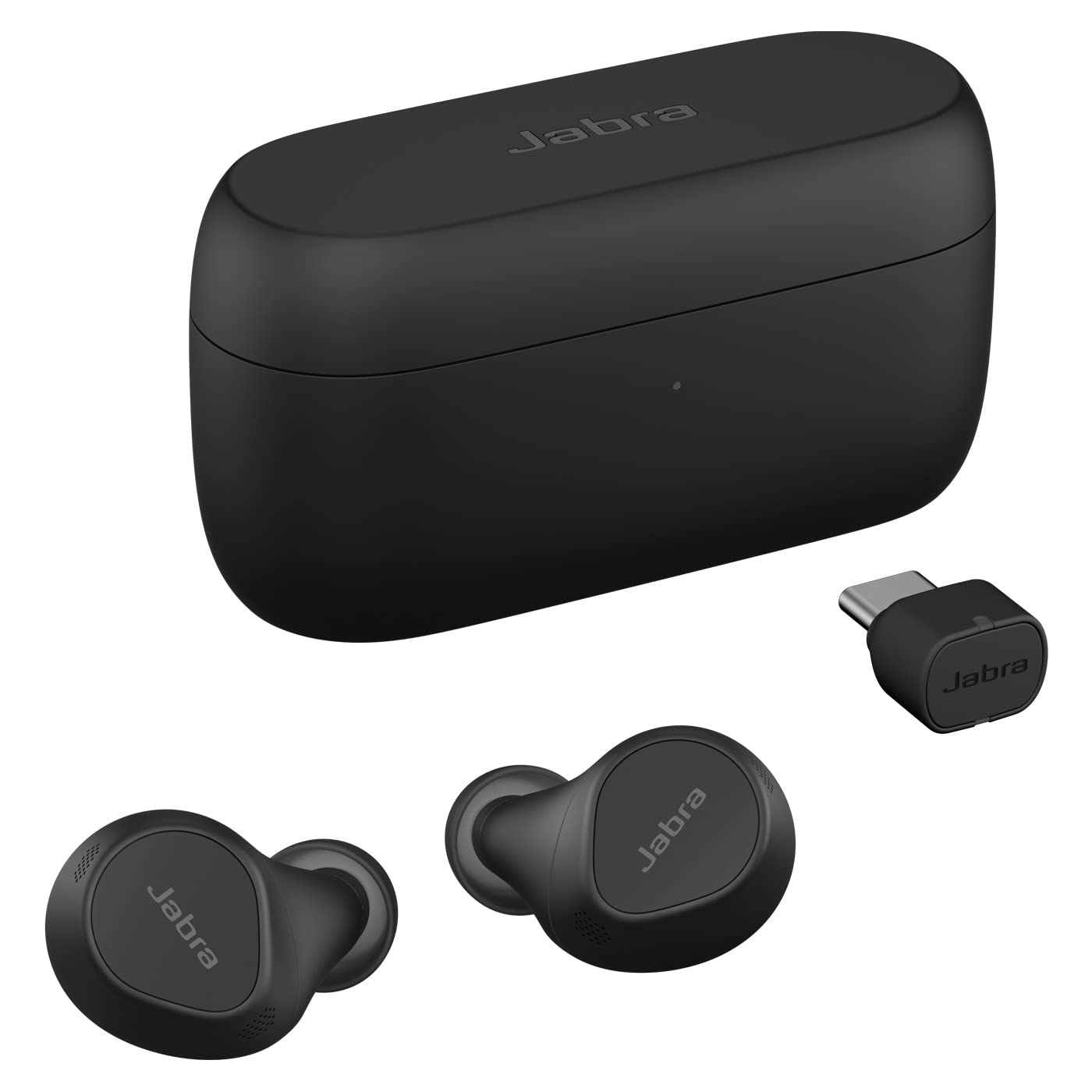 Jabra Evolve2 Buds True Wireless In-Ear Bluetooth Earbuds with Active Noise Cancellation (ANC) MultiSensor Voice Technology - Certified to work with your virtual meeting apps - Black