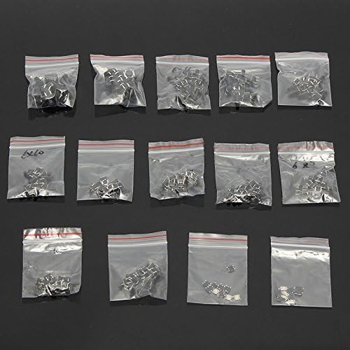 DollaTek 140pcs 14Types Momentary Tactile Push Button Switch Micro SMD SMT Tact Switches, Black - Image 5