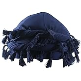 DouuYuhet Men's Halo Turban Durags, Satin Lined Head Wraps with Vintage Twist