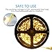 LED Light Strip, Super Bright LED Strip, 300 SMD 2835LEDs Night Light, Warm White 2800K, 16.4Foot