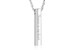 abooxiu Urn Necklace for Human Ashes Cremation Jewelry for Ashes Stainless Steel Keepsake Ashes Necklace Memorial Urn Jewelry Pendant for Women Men - Forever in my heart