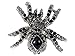 Alilang Women's Gunmetal Black Crystal Rheinstone Tarantula Spider Halloween Costume Adjustable Ring