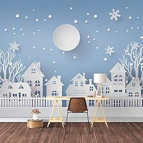 Wall Mural Snow World Removable Wallpaper Wall Sticker for Bedroom Living Room - 66x96 inches