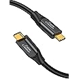 CableCreation 100W USB C to C Cable 1FT, 10Gbps USB 3.2 Gen2 Data Cable, Fast Charging Cable for Android Auto, Type C Cord for USB C External SSD MacBook iPad Galaxy S24/S23+, iPhone 15/16, Pixel,0.3m