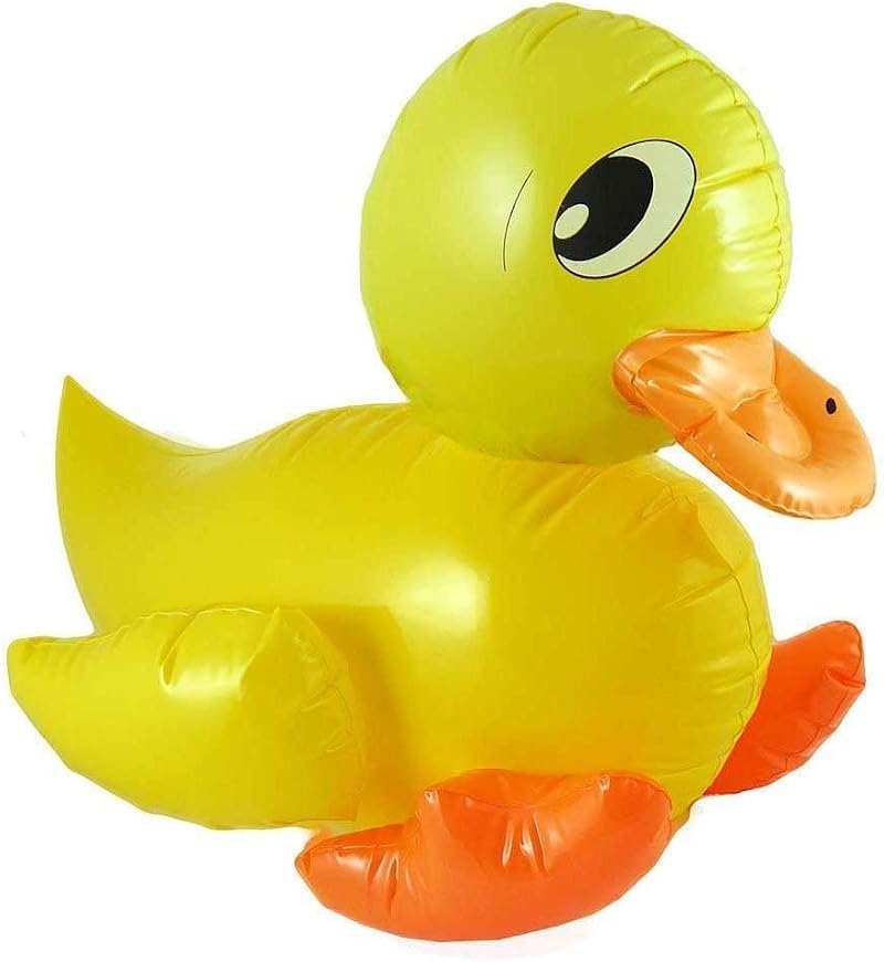 Henbrandt 2 Large 42cm Inflatable Yellow Duck Toys for Bath Garden Pool HB
