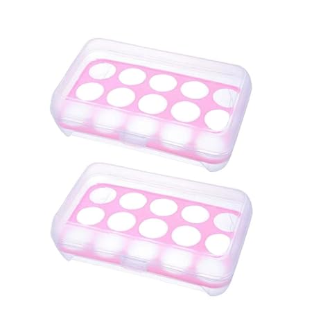 Paquete de 2 hueveras de cocina con tapa, bandeja transparente ...