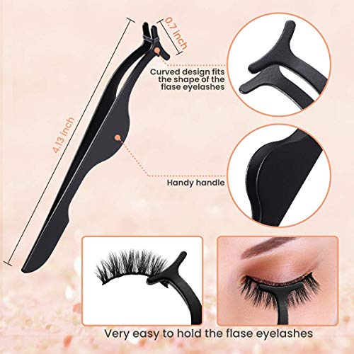 Eyelash Curler, HOCOSY 4 in 1 Eyelash Curlers Kit for Women includes Lash Curler, Eyelash Brush, Eyelash Extension Tweezers, Eyebrow Brush and Comb, Silicone Refill Pads for Natural Eyelashes