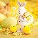 TUPARKA 36Pcs Easter Chenille Chicks Cute Fully Yellow Easter Chicks Baby Chicks with 4 Sheet Easter Stickers for Kids, Easter Egg Bonnet Decoration