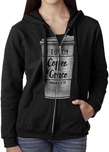 I Run On Coffee and Grace Zip Sweatshirt With Pocket For Women