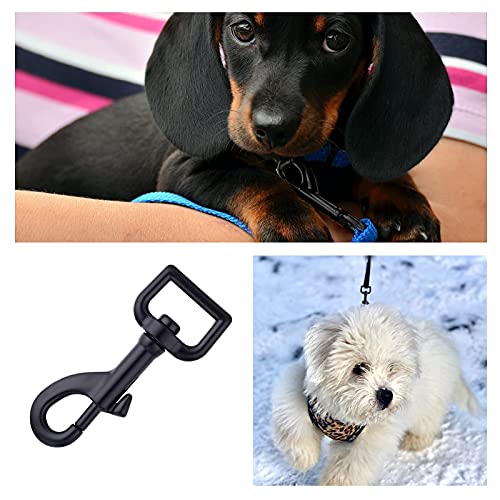 Swivel Eye Bolt Snap Hooks Black Heavy Duty Dog Leash Clips Dog Leash