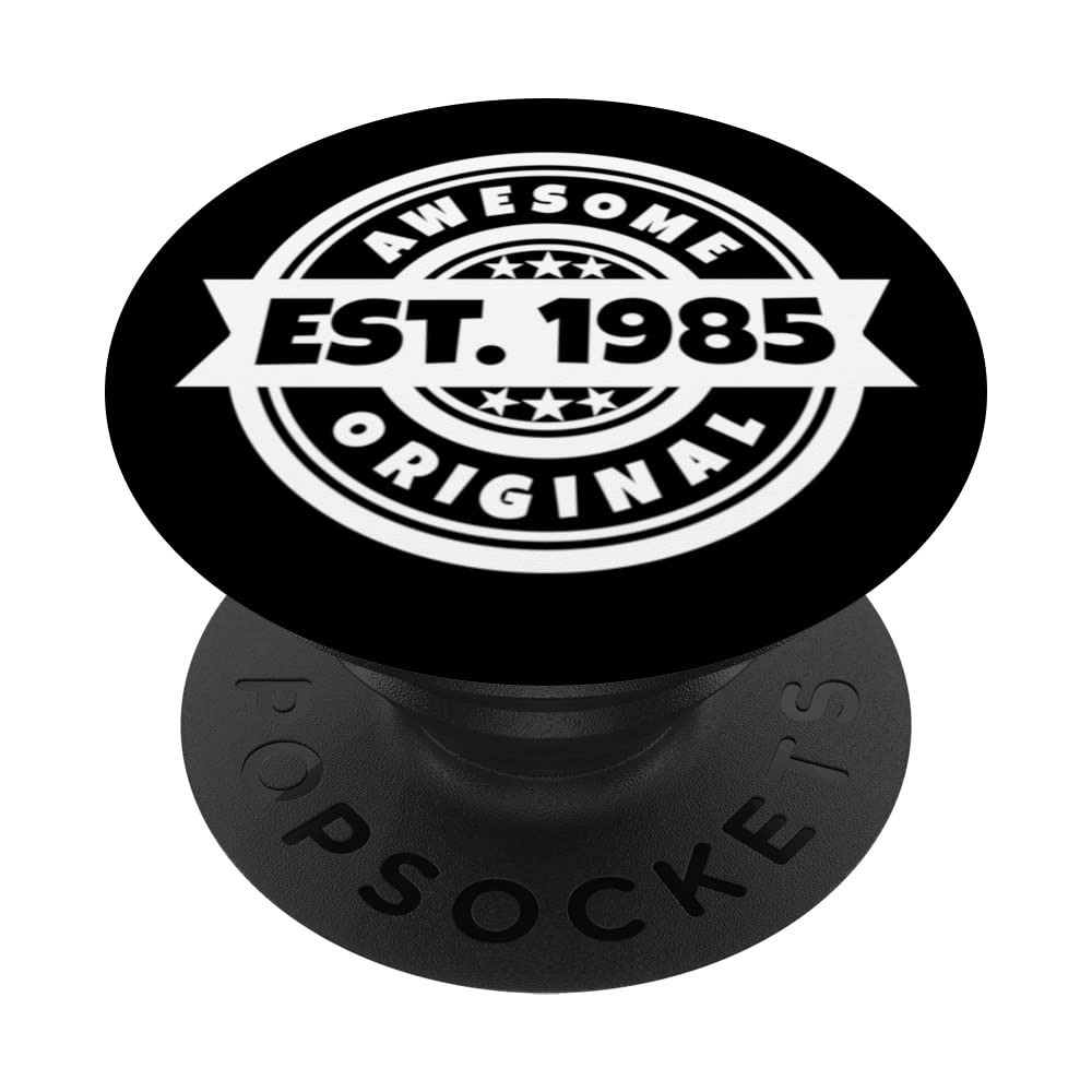 Est. 1985 Awesome Original Stamp Birth Year Funny PopSockets Swappable PopGrip