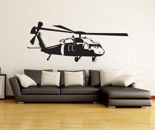 Stickerbrand Vinyl Wall Decal Sticker Blackhawk Helicopter 1271B
