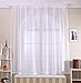 ANTSIR 2 Piece Solid White Sheer Window Curtains/Drape/Panels/Treatment Size 60