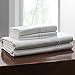 Simple&Opulence 100% Linen Sheet Set with Embroidery Washed - 4 Pieces (1 Flat Sheet & 1 Fitted Sheet & 2 Pillowcases) Natural Flax Soft Bedding Breathable Farmhouse - White, Queen Size