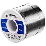 FindUWill Solder Roll, 60/40 Alloy, 0.031" Diameter,44", 1.5", 1 lb, Tin Lead Solder Wire with Rosin for Electrical Soldering (0.031inch/0.8mm-1lb)