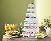BonNoces Acrylic 7-Tier Round Stacked Party Cupcake Stand -Tiered cake Stand/Cupcake Tower -Tea Party Serving Platter for Wedding Party