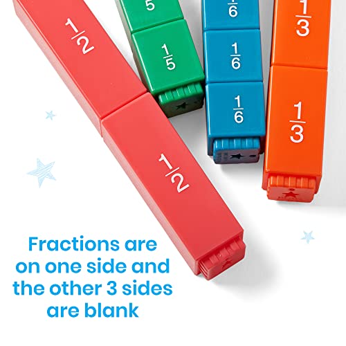 Cubes Fractions Learning Resources - Jeu Éducatif Mathématiques | 51 Pièces | À Partir De 6 Ans