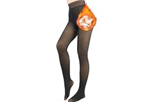 UniikStuff 2 Pack Fleece Lined Tights Sheer Winter - Fake Translucent Tights Winter Thick Warm Pantyhose Sheer Women Leggings