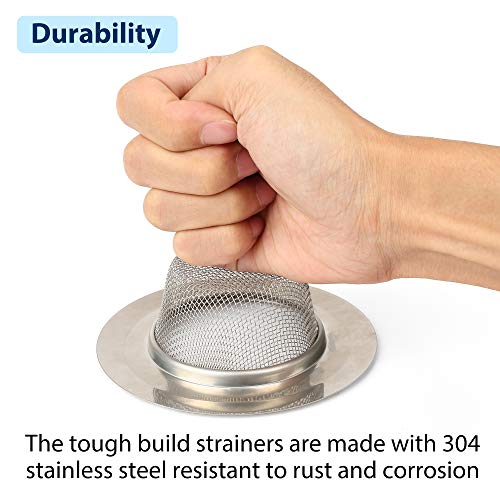 4 Pack Hair Catcher Shower Drain, Stainless Steel Sink Drain Strainer, Large Wide Rim 4.5\