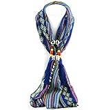 Moguer Womens Bohemia Necklace Scarf Geometric Tassel Neckwear