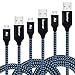 Micro USB Charging Cable, 3Pack (10ft/6ft/3.3ft) iSeekerKit USB 2.0 A Male to Micro Nylon Braided Cords with Aluminum Connector Compatible for Samsung, Android and More(Black)