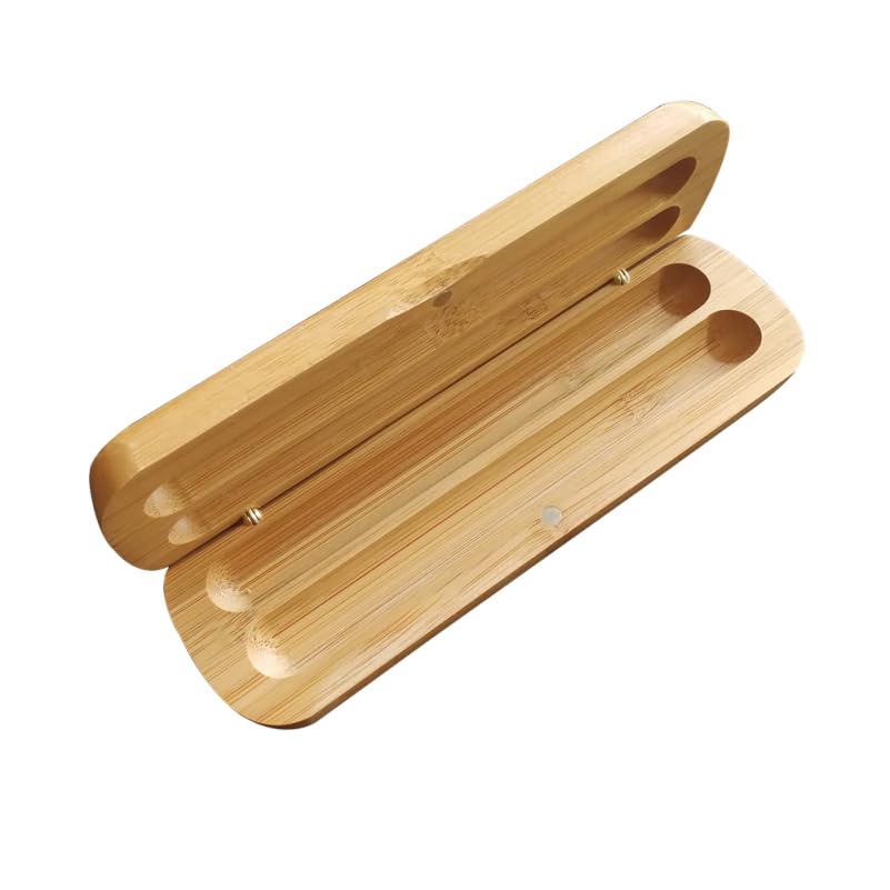 FUNOMOCYA Pen Box Two Pen Slot Light Brown 17.2X5.2X2.5 cm at Amazon