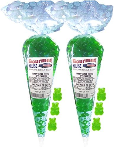 Green Gummy Gummi Apple Signature Gift Bags (Pack of 2) in 1 Box Net. WT 22 OZ